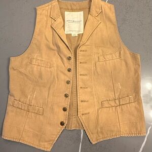 Denim & Supply Ralph Lauren Beige Vintage Inspired Canvas Vest